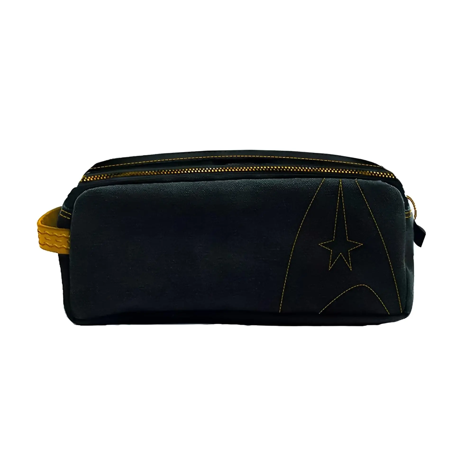 Star Trek Command Colored Gold Toiletry Bag, Collectible Travel Dopp Bag for Entertainment Enthusiasts
