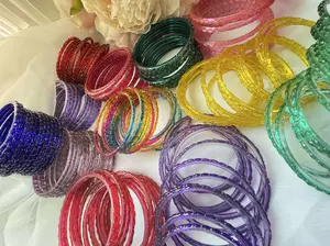 Gold Drop Glass Bangles Gold Drop Glass Bangles