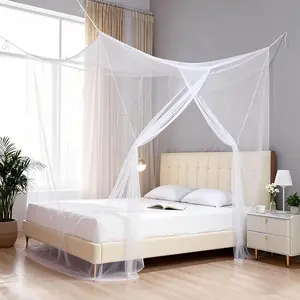 4 Corners Net Lace Poster Bedding Netting Full Sizes Netting White Bedding Home Decor Screen Tents for Camping