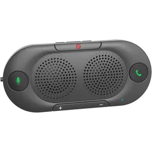 BK06  5.0 in  Speakerphone with Visor Clip,   Kit for Handsfree Talking, Motion Auto On,   Assistant Support, Dual 2W Speakers