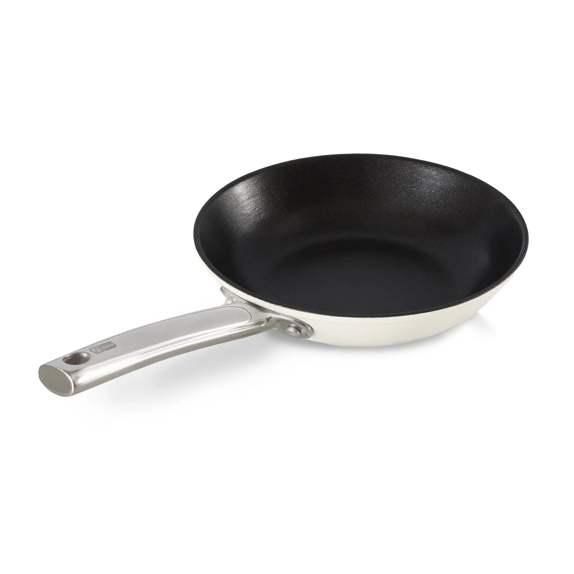 Lightweight Nonstick Cast Iron Omelette Pan - Sturdy Traditional Cookware with Stainless Accents, Thermal, Oven-Safe for Home Kitchen Cooking, Eggs & Family Meals