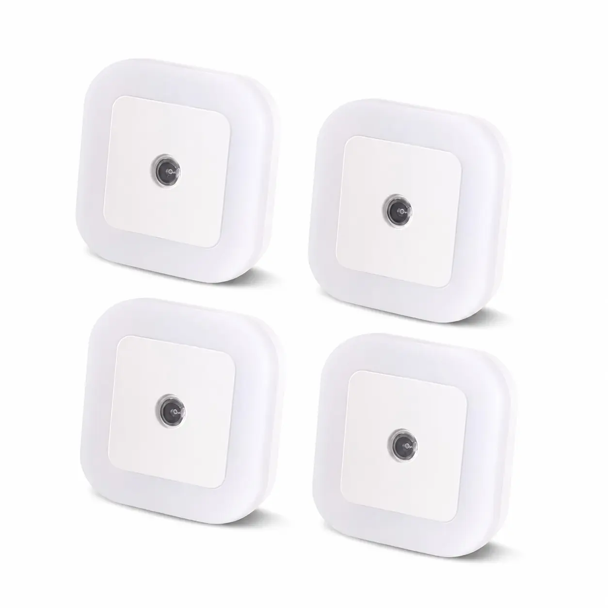 LED Night Lights Plug into Wall 4-Pack, Plug in Night Light, Dusk to Dawn Nightlight Led Night Lights for Bedroom, Bathroom, Hallway Warm White