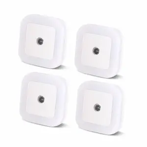 LED Night Lights Plug into Wall 4-Pack, Plug in Night Light, Dusk to Dawn Nightlight Led Night Lights for Bedroom, Bathroom, Hallway Warm White