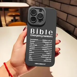 Phone Case - Phone Case - Phone Case Featuring a Black Eye Protection Design with a Bible Emergency Number, Compatible with for iphone Models 16, 15, 14, 13, 12, 11, XS, XR, X, 7, 8 Plus, Pro Max