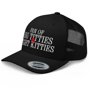 RIVEMUG NX Fan of Big Titt*es And Tight Kitties Embroidered Curved Bill Trucker Hat Mid Crown Adjustable Cap for Men and Women