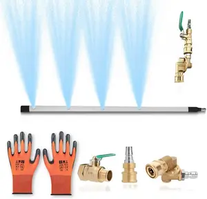 24" Radiator Cleaning Wand, 4500 PSI Radiator Flush And Cleaner Tool, Radiator  Washer Tool with Quick Couplers & Gloves for Household , , RV, Heavy Equipment