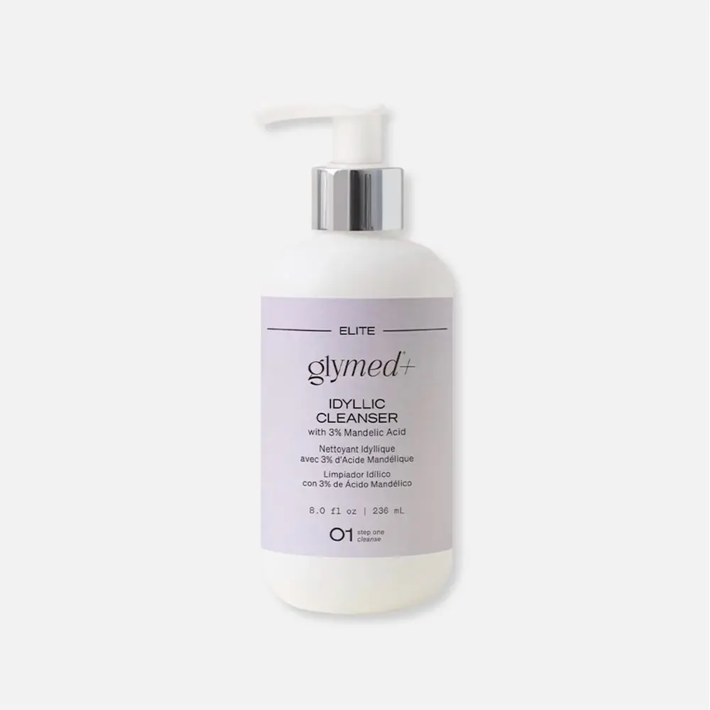 Glymed+ Idyllic Cleanser with 3% Mandelic Acid for Facial and Skincare Needs US-GM-74ER (8oz I 236ml) Gentle Exfoliate Cleansing