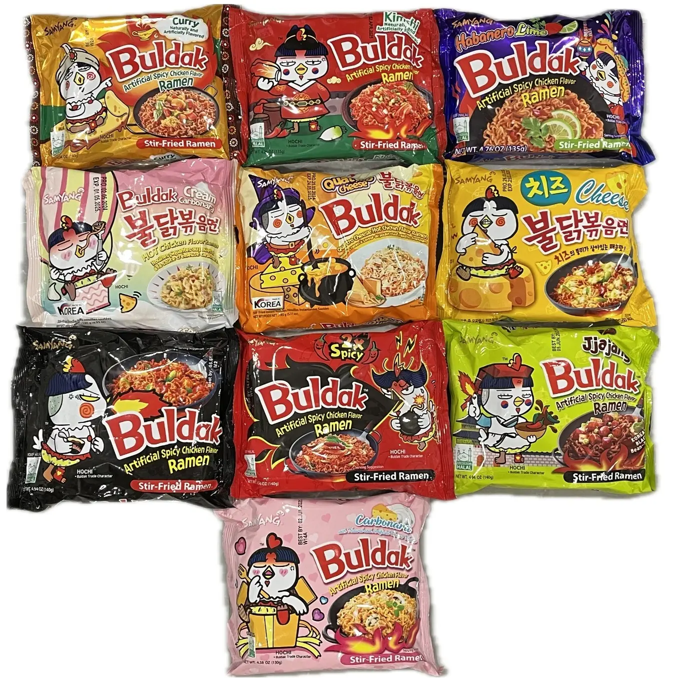 Samyang Buldak Spicy Ramen. ( Variety Pack ) Instant Food