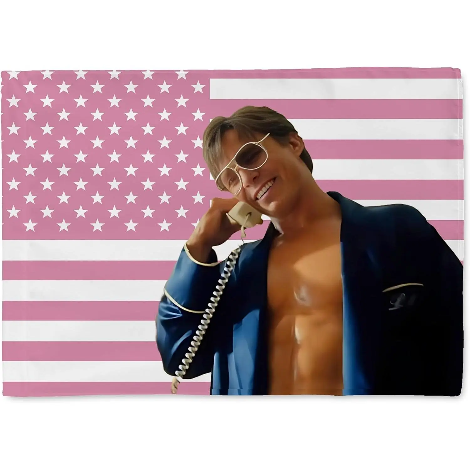 Nicholas Alexander Chavez Pink USA Flag Tapestry - Art Print Wall Decor, Home Decoration, Outdoor Hanging Picture Gift for Bedroom Home Supplies, Outdoors