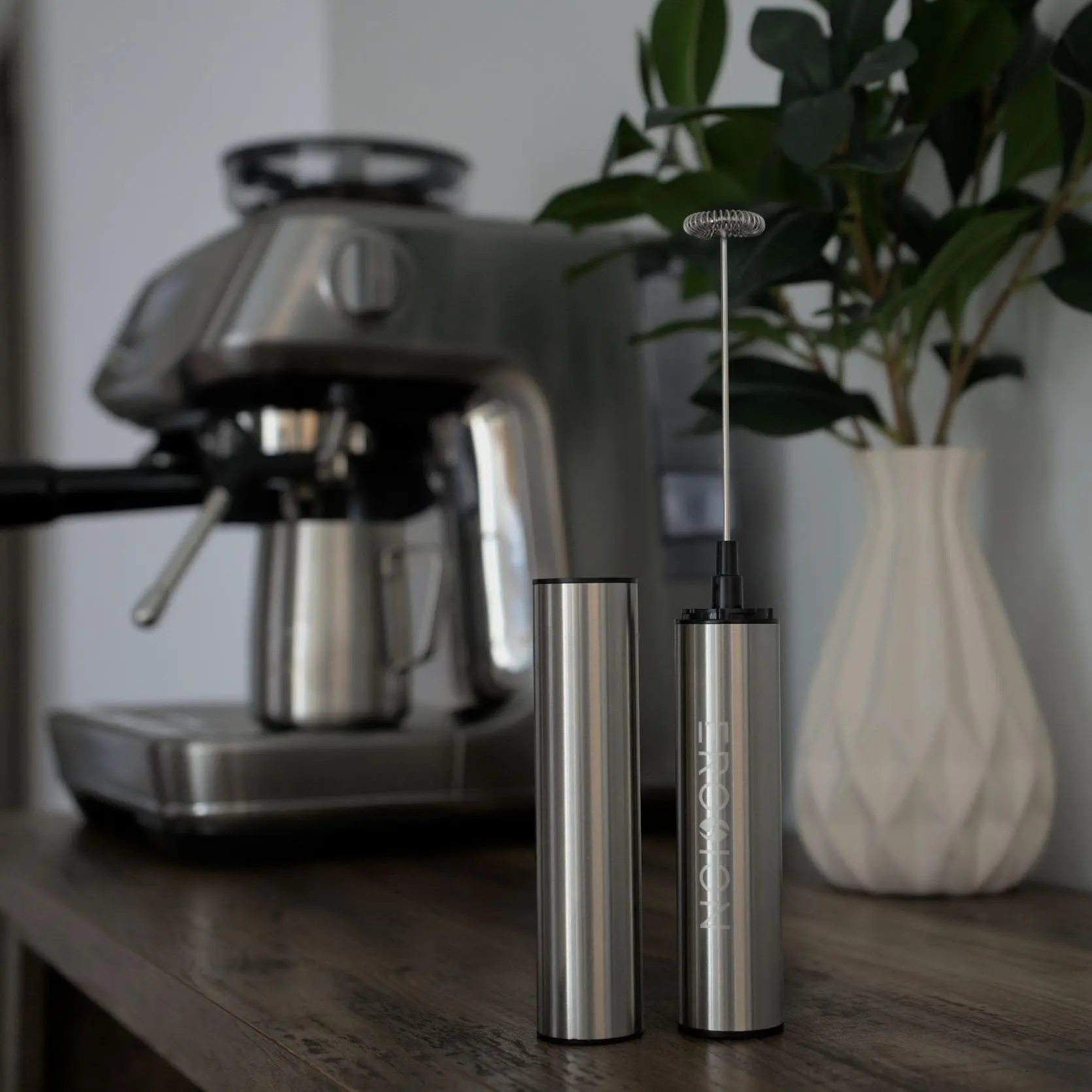 USB Rechargeable Milk & Coffee Electric Handheld Frother with 2 Speeds