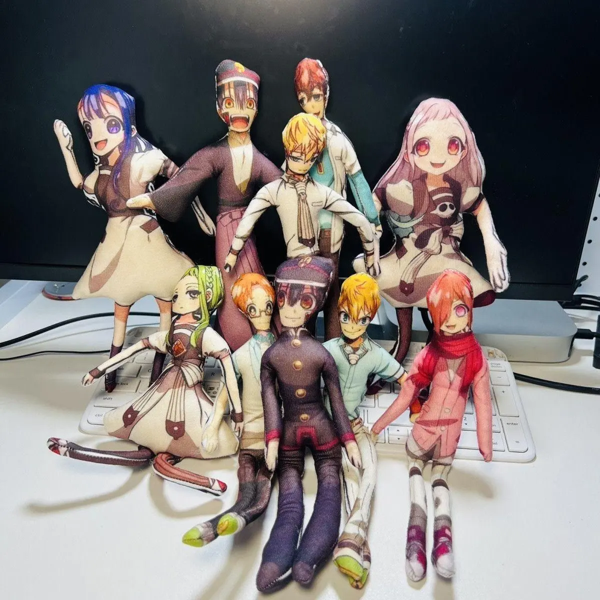 Toilet-Bound Hanako-kun Cosplay P-Plush Cotton Keychain - Slender Twistable Abstract Model, DIY Toy, Room Decoration Gift for Hobbies Enthusiasts
