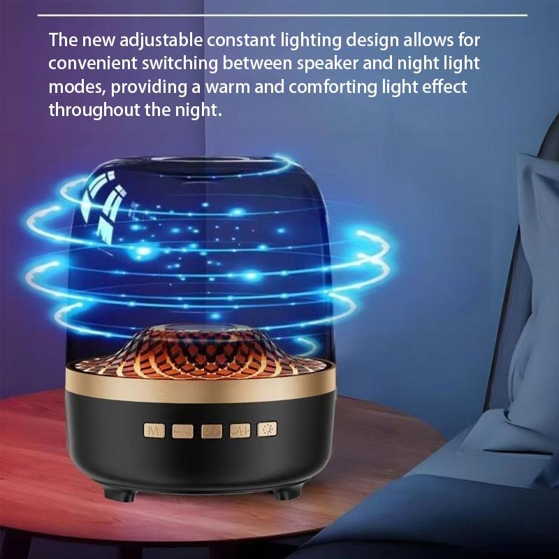 Bluetooth Speaker with 360° Surround Sound Sign-Type Appearance & Colorful Lights Portable Wireless Long-Lasting Battery for Home Party Outdoor Travel Beach Stocking Stuffers White Elephant Gifts for Adults Black