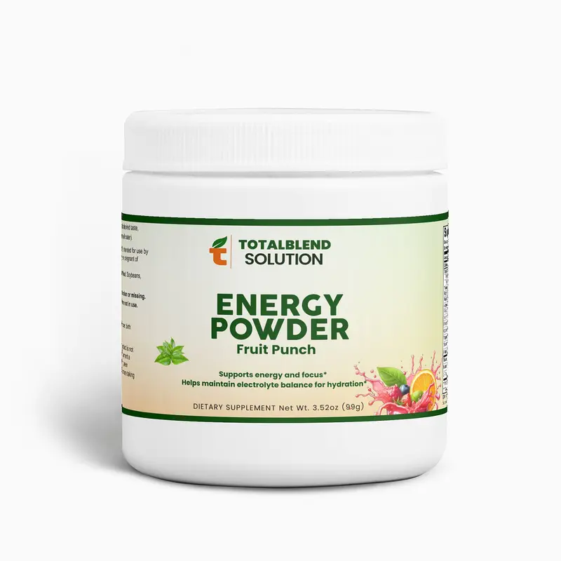 Energy Powder (Fruit Punch) - Sugar-Free Dietary Supplement for Balanced Boost