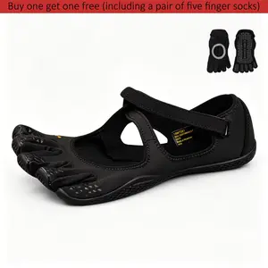 V-Soul Five Finger Shoes Fivefinger Pilates Indoor Fitness Yoga Dance Shoes Split Toe Shoes, Free Toe Socks