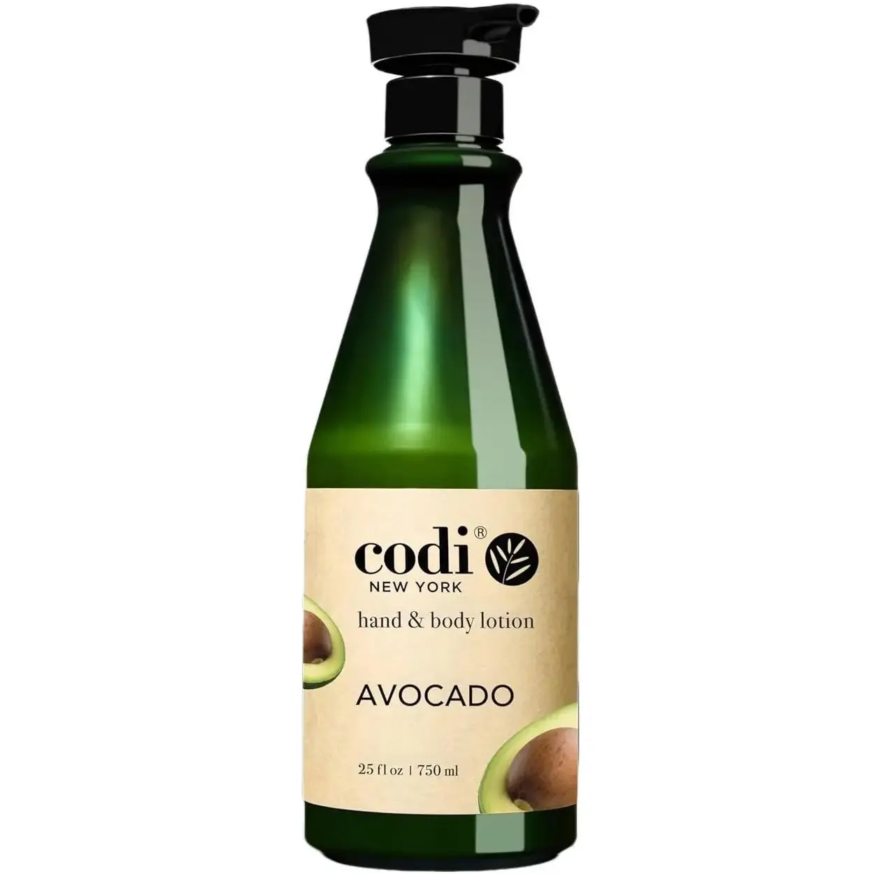 Codi New York Avocado Hand & Body Moisturizer Lotion, 750ml (25fl oz) All-Water-Base Rich Hydrating Formula, Daily Bath & Body Care for Smooth Skin