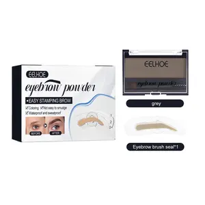 EELHOE Eyebrow Powder Kit – Natural, Long-Lasting & Waterproof – Smudge-Proof & Fade-Resistant – Lazy-Friendly Stamp Design