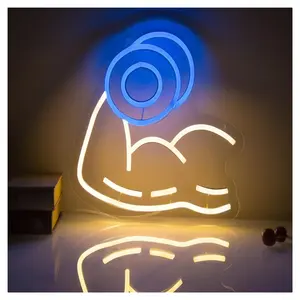 Sign Illuminated Muscle Arm Neon Sign For Wall Decor USB LED Light Gym Fitness Center, Man Cave, Sports Club Room Decor Sign Lamp