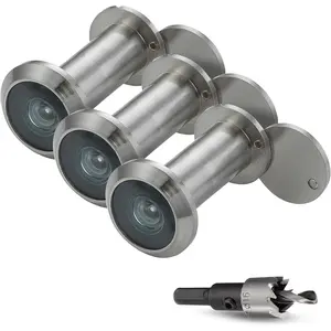 Peep Holes for Front Door 200° Wide Viewing Angle Door Peephole, Easy Installation for Enhanced Door Security, Pack of 3 Includes Drill & Allen Wrench