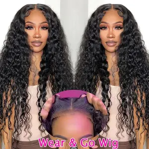 Bling Hair Glueless Wig 7X5 6X4 HD Lace Closure Wigs Human Hair Wear and Go  Wigs Pre Plucked Pre Cut 180% Density Deep Wave 13X6 Lace Front Wigs Human Hair for Women with Bady Hair Deep Curly Wig #TikTokShopBlackFriday