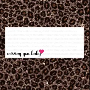 Prison Stationery Missing You Baby Envelope with Leopard Print Design and Heart Symbol