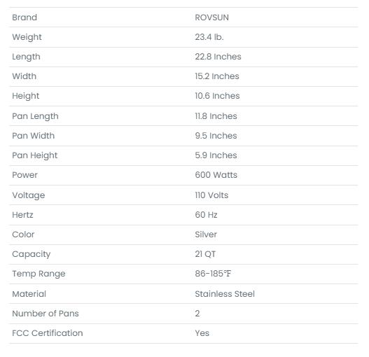 [ FLASH SALE ] ROVSUN 21 QT 2-Pan Electric Steam Table Countertop