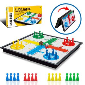 dice board game set, foldable chessboard portable design lightweight travel game set, best choice for children and adult family game interaction