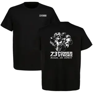 7.3 Power Stroke Diesel Shirt – Funny Mechanic Diesel Truck Tee for Men, Car Guy Gift, Powerstroke Engine Shirt streetwear Black Classic Cotton Graphic