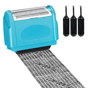 Wide Coverage Roller-Style Privacy Stamp with 3 Stamp Ink, Reusable Confidential Identity Protection Stamp, Blocking Out Privacy Information for Home, Office, School