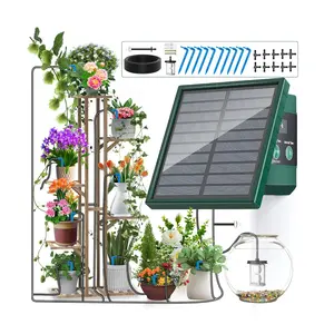 2026 Solar DIY Irrigation System Kit, 300 Watering Programs Automatic Drip Irrigation with 10M Hose & 10 Drip Tips for Indoor Outdoor Garden
