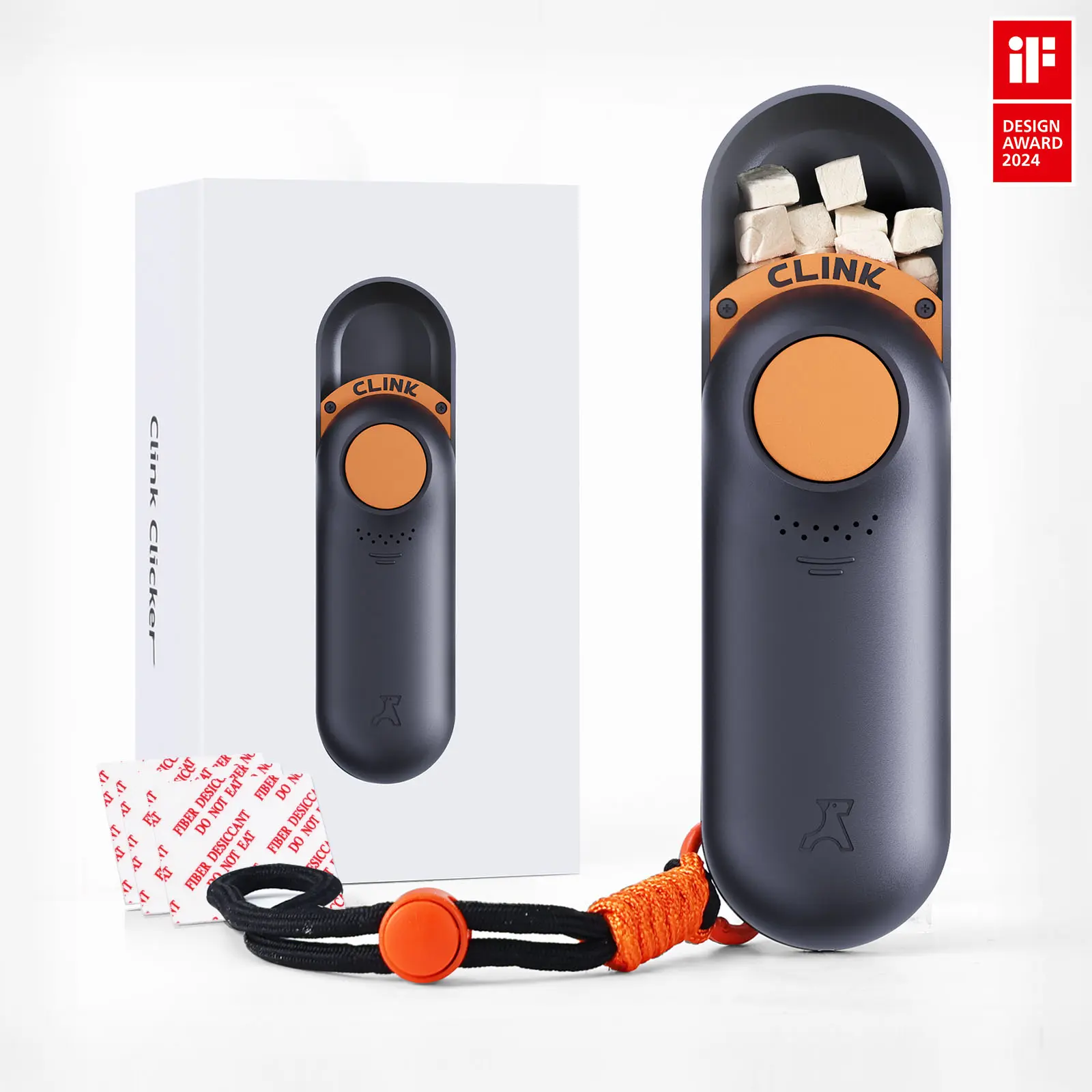 Clink Clicker Portable Dog Training Tool with Treat Holder - 2-in-1 Clicker for Effective Dog Training