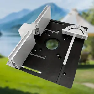 [1pc Durable Aluminum Router Plate] 1pc Durable Aluminum Router Table Insert Plate for Woodworking Bench - Outdoor Camping Tool Accessory