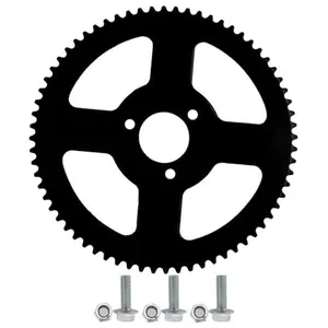 25H 68T Chain Sprocket Rear Brake Chain Gear Disc Sprcoket - 3 Holes, 26mm Central Hole, Black - for 2 Stroke 47cc 49cc Mini Electric Scooter ATV Go Kart Golf Cart Four Wheel Motorcycle Dirt Pit Bike