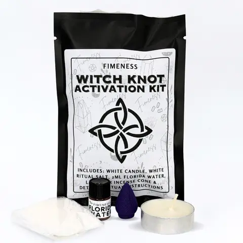 FIMENESS -  MINI WITCH KNOT ACTIVATION KIT - CANDLE AND INCENSE RITUAL SET