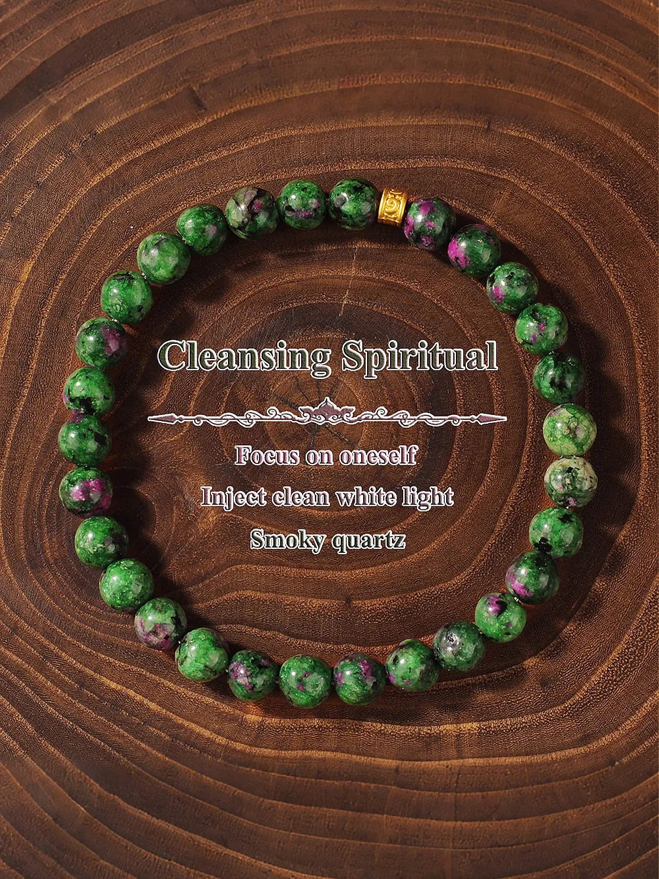 Natural Crystal Flower Greenstone Bracelet, Spiritual Cleansing Jewelry Gift for Friends, High-Quality Color, Elegant Accessory