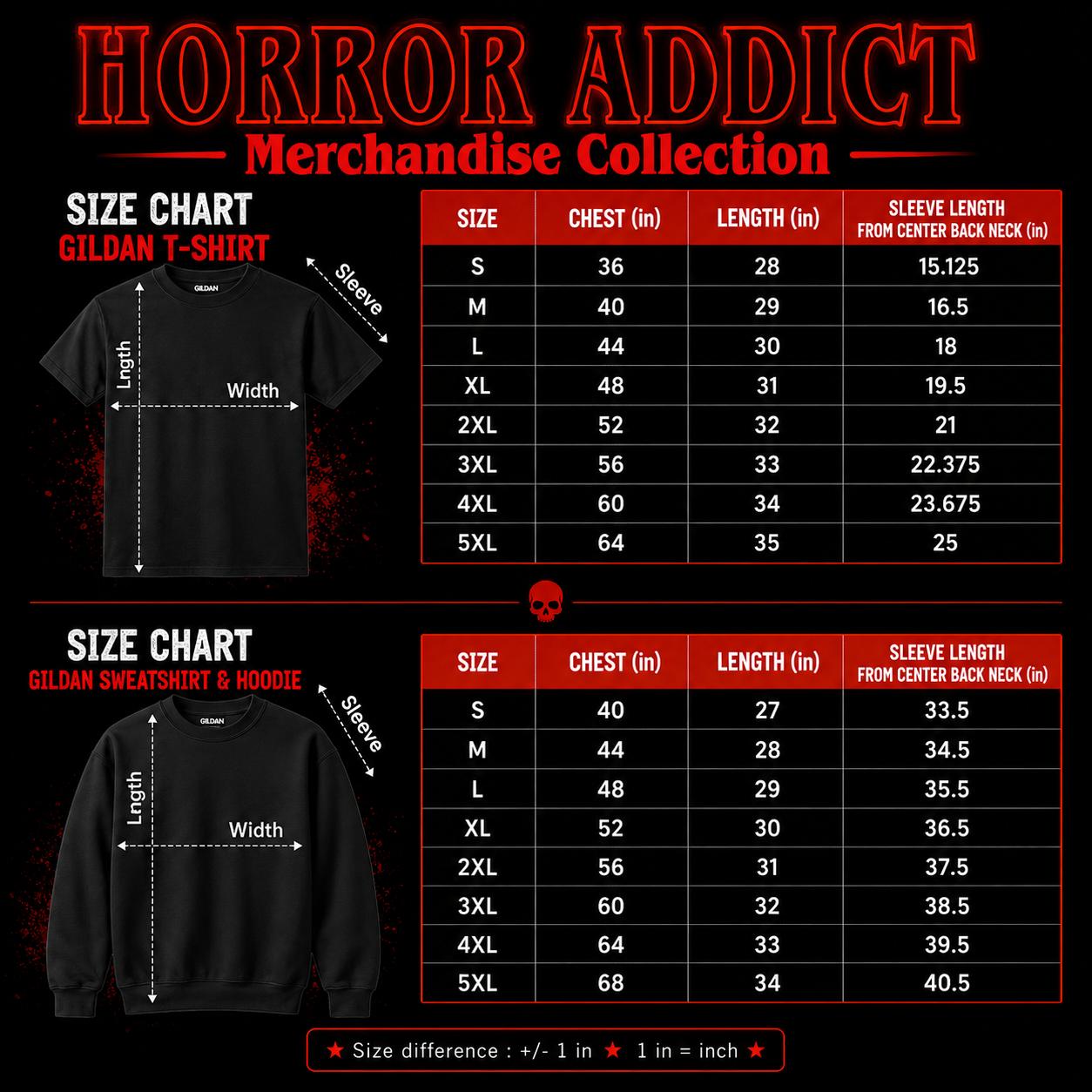 HORROR ADDICT Art the Clown TERRIFIER Gildan Unisex T-Shirt, Sweatshirt & Hoodie, Premium Cotton Horror Movie Shirt, Art the Clown Costume, Halloween Costume, Terrifier Outfit, Halloween Horror Movie Shirt, Horror Fan Gift Decor