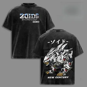 Heavyweight Limited Liger Zero Zoids New Century Zero Graphic T Shirt Unisex Oversized Cotton Retro 90s Japanese Mecha Robot Anime Print Casual Streetwear Daily Fashion Top For Men Women Fans