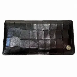 Pre-owned vivienne westwood Calfskin Small Leather Goods Croco Embossed Leather Long Wallet