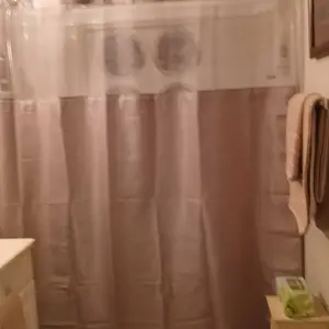 No Hook Shower Curtain with Snap in Liner -Waterproof Double Layer Shower Curtain -Fabric Waterproof Inner Liner, White Cloth Shower Curtains Washable,72 x75 Inch Showercurtain