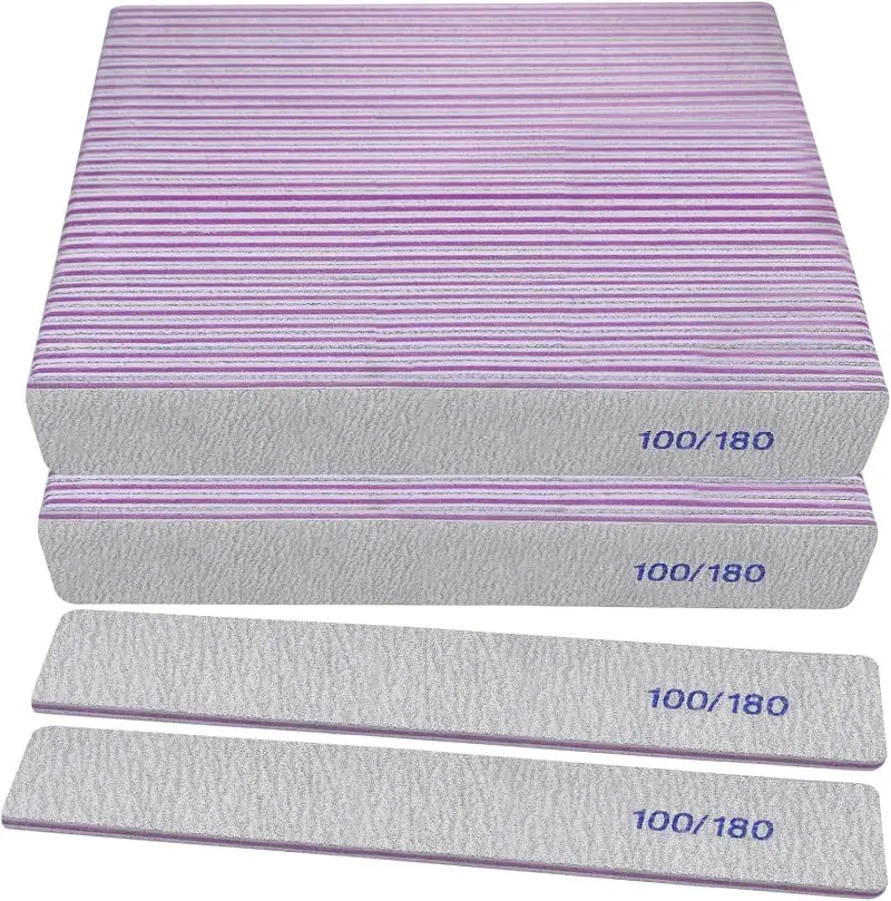 Sanding Strips Nail Files, 50pcs Multi-Pack - Professional Fingernail Polishers for Surface Polish and Removal, Manicure and Pedicure Accessory Set for Adults, Manicure Accessory Set, Nail File Set