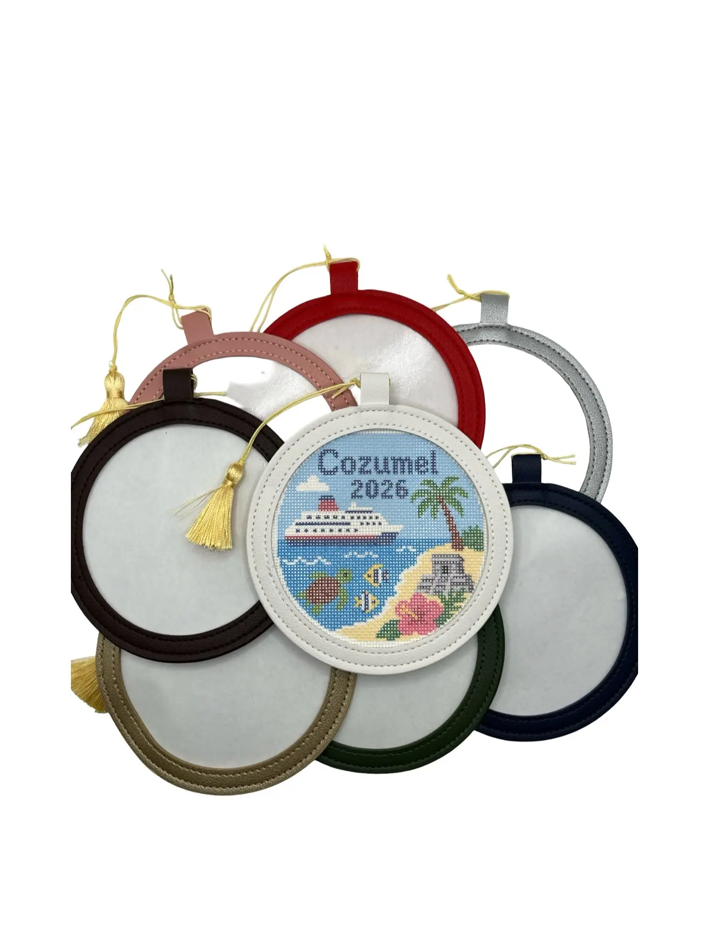 4" Pu Leather Needlepoint Finishing Ornament 4" Pu Leather Needlepoint Finishing Ornament