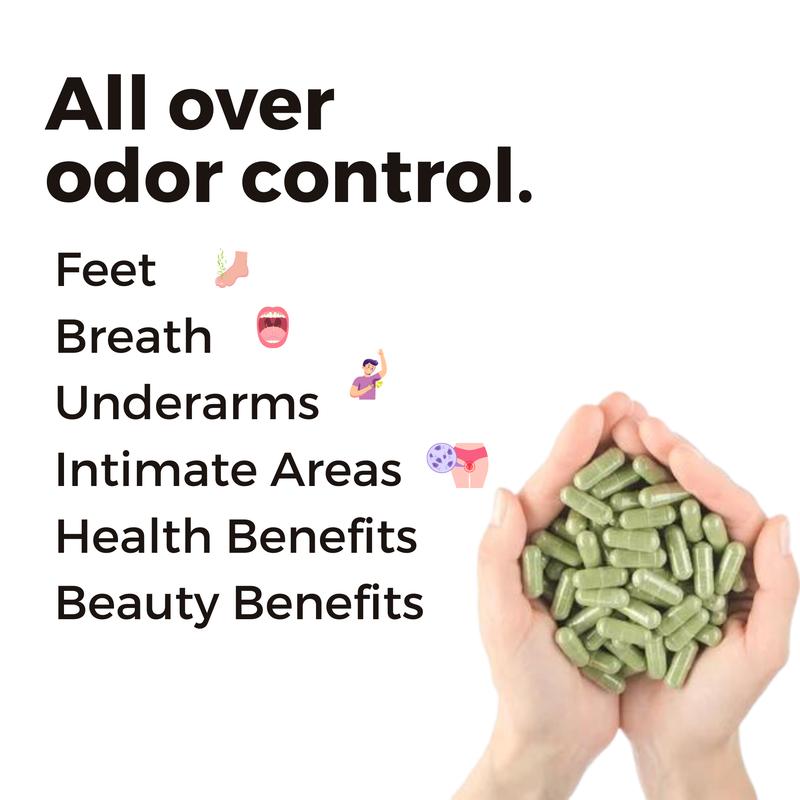 MintyChloro BodyFresh Pills- Body Odor, Gut & Skin Capsules