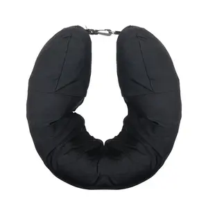 U-Shaped Travel Pillow with Built-In Storage - Foldable, Medium Soft Polyester Neck Pillow for 3+ Days of Comfortable Travel, Hand Wash Only, Travel Pillow for Travel, Neck Support, Compact Design, Durable Construction, Waterproof Glossy Surface