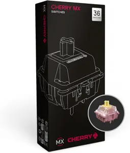 Cherry MX Blossom Linear Mechanical Keyboard Switch Kit - 36 No-Click, Feather-Light Direct Switches for DIY Hot Swap Gaming Keyboards