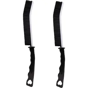 2 Pcs Crevice Cleaning Brush Hard Bristle Gap Brush Multifunctional for Bathroom Household Kitchen Tiles Window Crevice Cleaning Tool (Style 1)