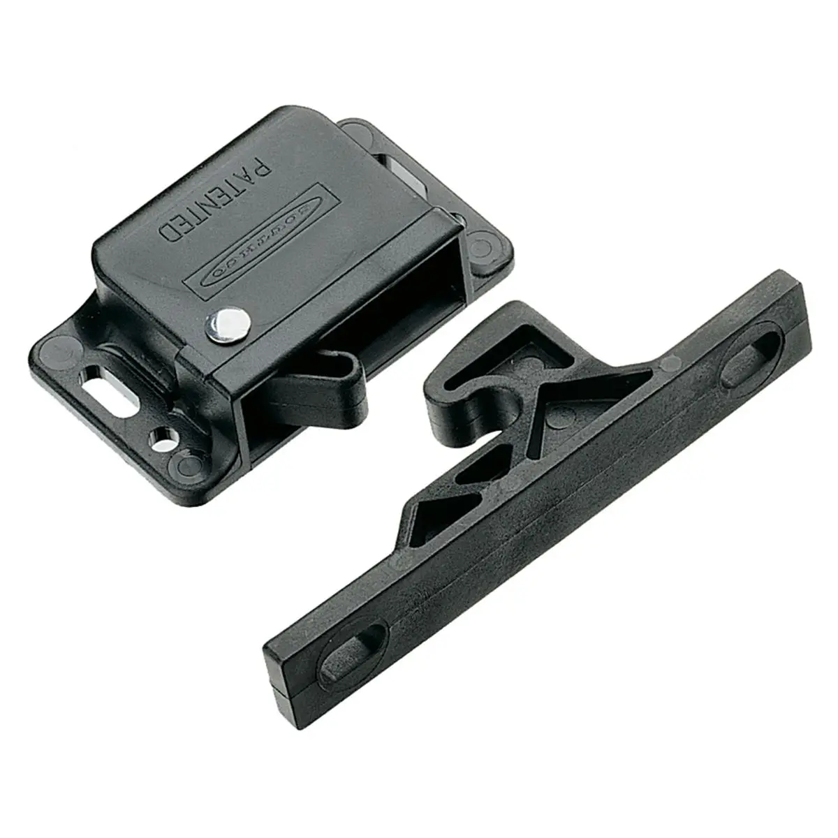 Southco Black PC/ABS Grabber Catch Latch - Side Mount, Spring-Loaded Over-Center Latching, 44N (10 lbf) Pull-Up Force for Sailing Water Sports, Pull-Up Force 44N