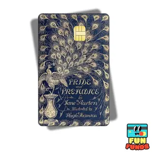 Classic Book Credit Card Skin - Vinyl Sticker for debit cards, Waterproof, Glossy or Holographic - Easy to apply funny card sticker credit card