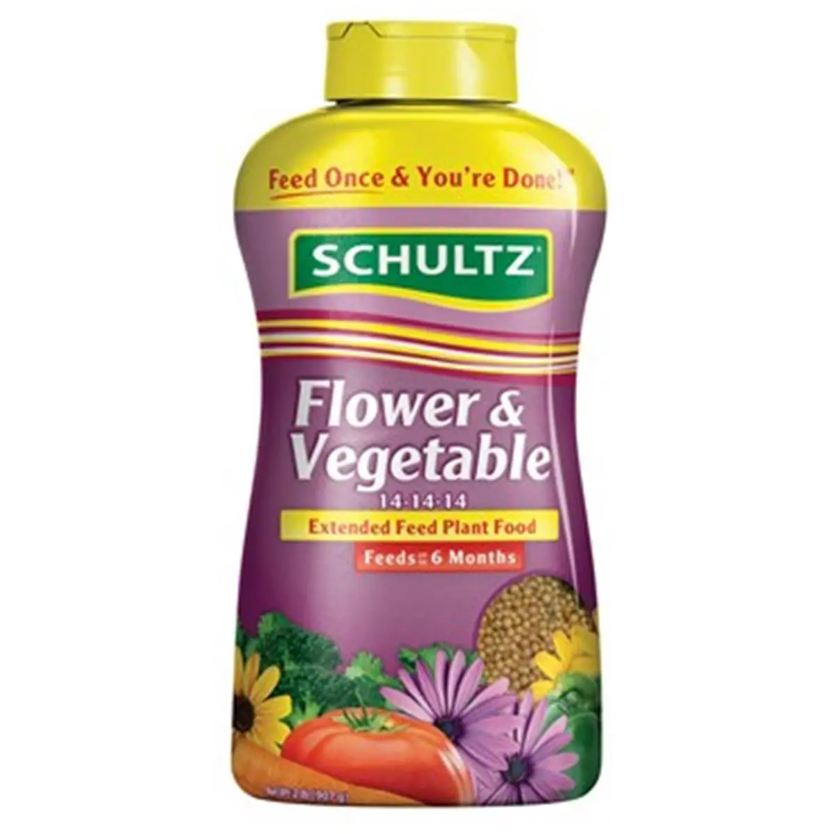Knox Fertilizer SPF48300 Schultz Extended Feed Plant Food for Flowers & Vegetables, 2 lbs. - Contains Slow-Release Nitrogen, Easy-to-Use Formula, Feeds Up to 3 Months, Great For Growing Tomatoes