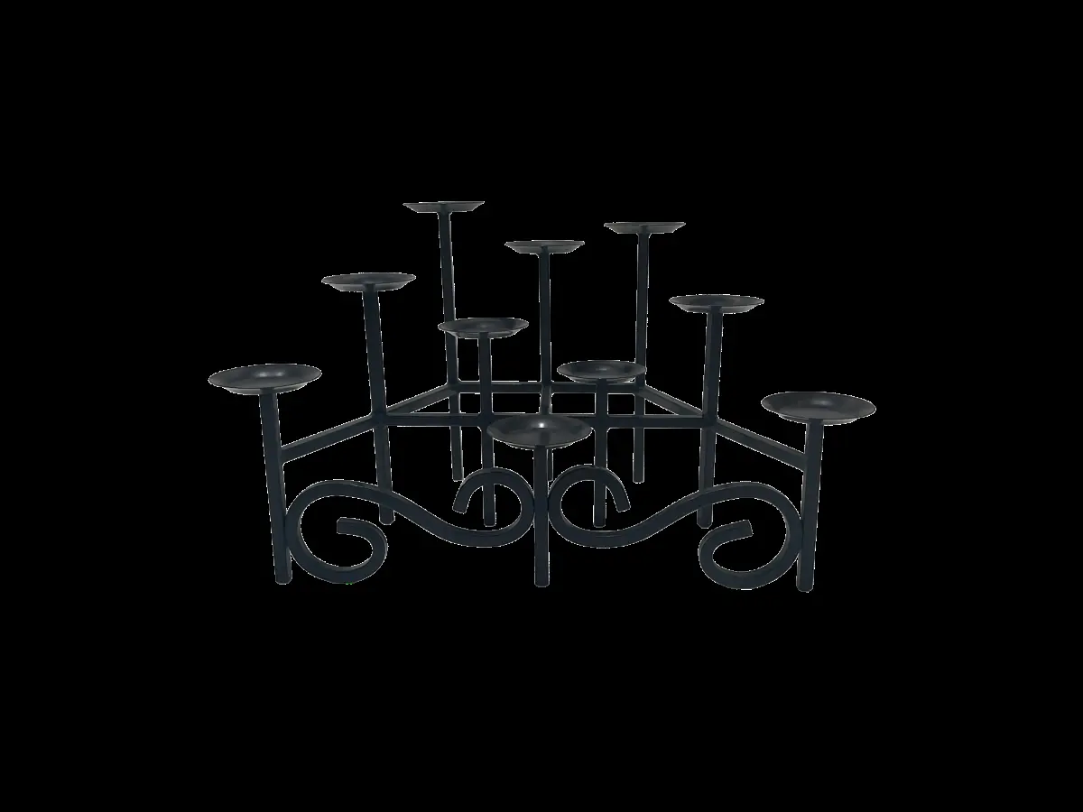 Dagan, LLC FCH-100 Traditional Ornate Decorative Steel Fireplace Candelabra - 10 Candle Heads, 4 in Diameter, Traditional Ornate Candelabras