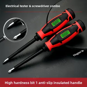 Digital Voltage Tester Pen & Screwdriver 2-in-1, NCV Non-Contact Induction Electric Test Pen for Electricians