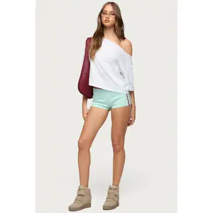 Yolenna Contrast Stripe Micro Shorts